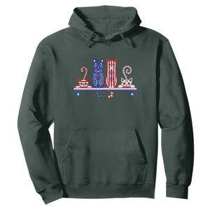 Red White And Blue Cute Cats Hoodie Patriotic Pet Lover