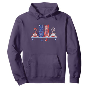 Red White And Blue Cute Cats Hoodie Patriotic Pet Lover