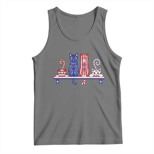 Red White And Blue Cute Cats Tank Top Patriotic Pet Lover