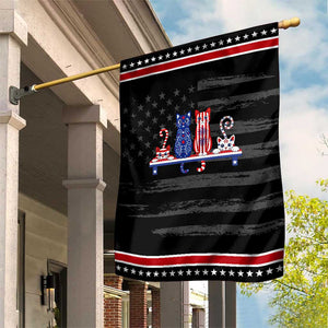 Red White And Blue Cute Cats Patriotic Garden Flag Pet Lover Gift TS12 Distressed Black Red Print Your Wear
