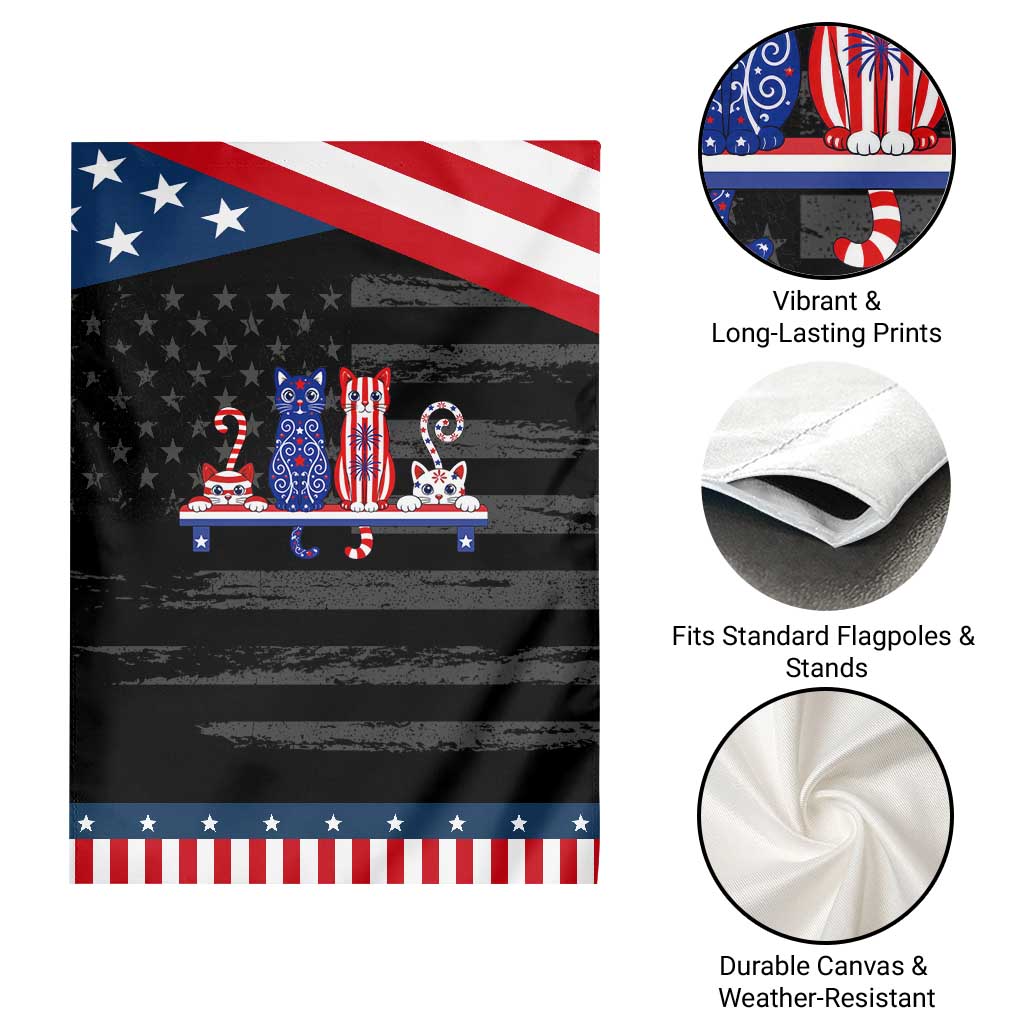 Red White And Blue Cute Cats Patriotic Garden Flag Pet Lover Gift TS12 Print Your Wear