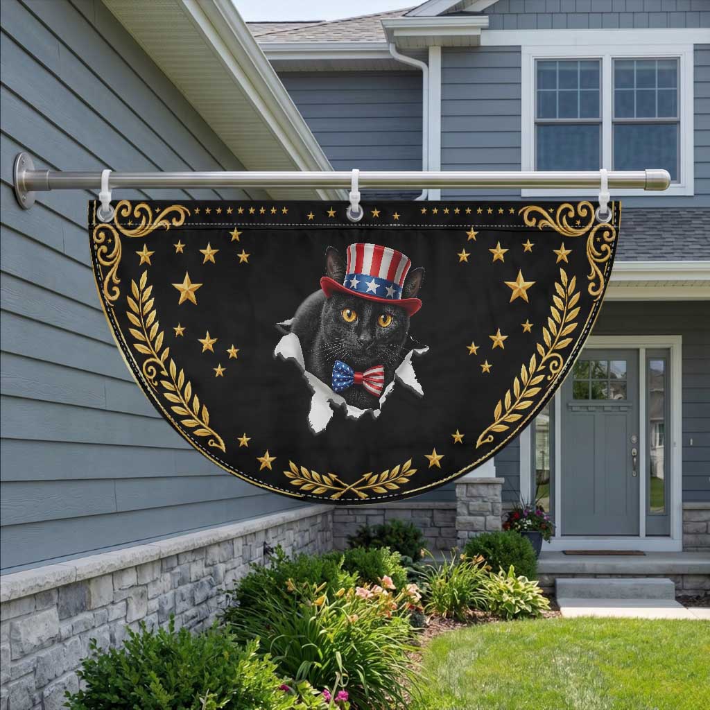Funny Black Cat With Uncle Sam Hat Patriotic Fan Flag Pet Lover Gift TS12 2pcs pack Vintage Black Print Your Wear