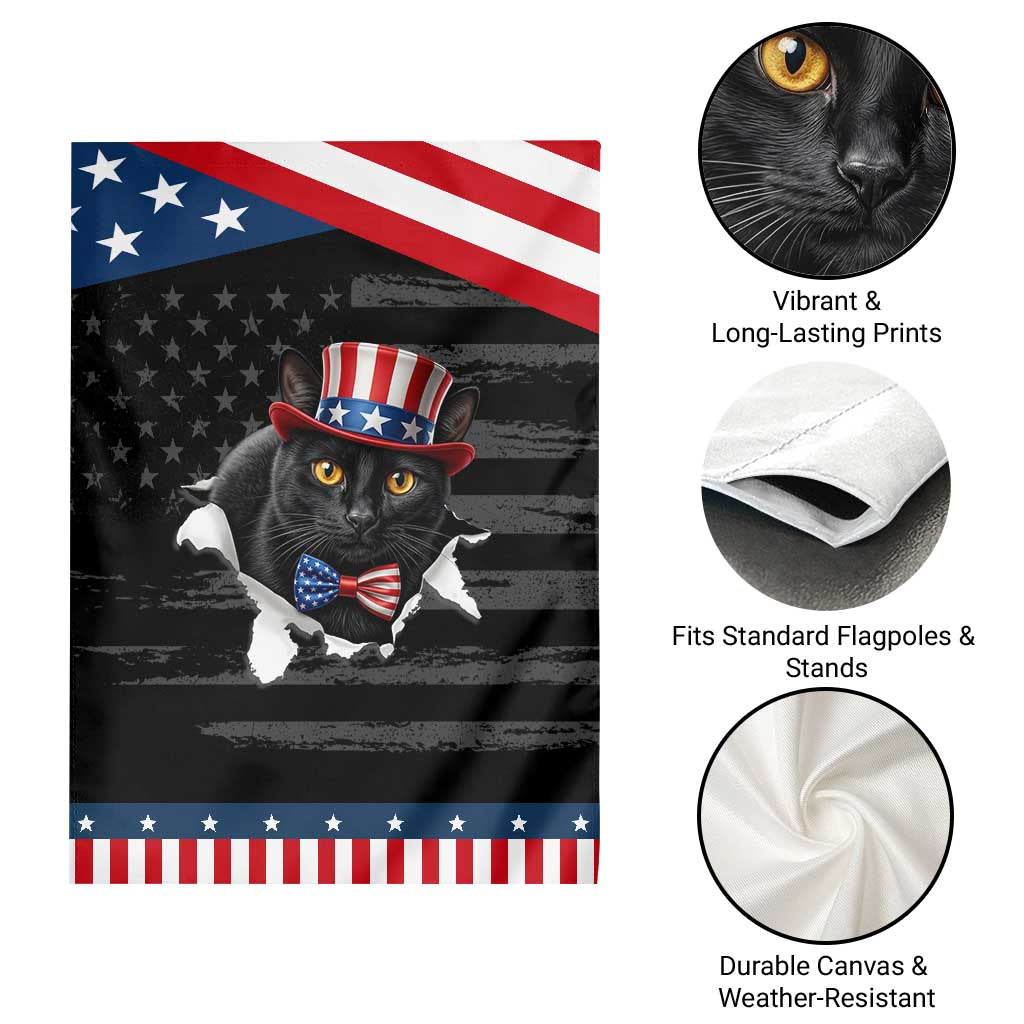 Funny Black Cat With Uncle Sam Hat Patriotic Garden Flag Pet Lover Gift TS12 Print Your Wear