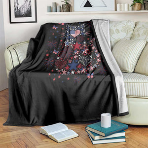 Funny Patriotic Cat Lover Throw Blanket 4th Of July Freedom