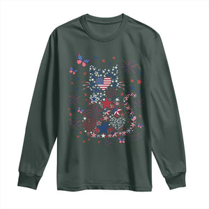 Funny Patriotic Cat Lover Long Sleeve Shirt 4th Of July Freedom