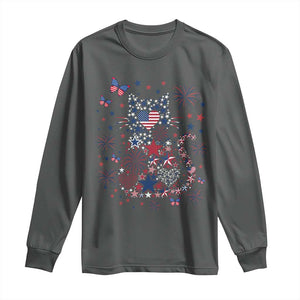 Funny Patriotic Cat Lover Long Sleeve Shirt 4th Of July Freedom