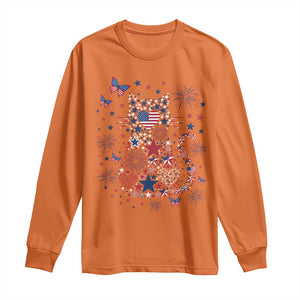 Funny Patriotic Cat Lover Long Sleeve Shirt 4th Of July Freedom