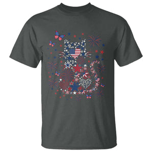 Funny Patriotic Cat Lover T Shirt 4th Of July Freedom