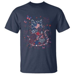 Funny Patriotic Cat Lover T Shirt 4th Of July Freedom