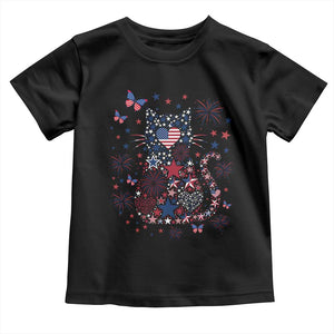 Funny Patriotic Cat Lover Toddler T Shirt 4th Of July Freedom