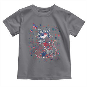 Funny Patriotic Cat Lover Toddler T Shirt 4th Of July Freedom