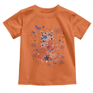 Funny Patriotic Cat Lover Toddler T Shirt 4th Of July Freedom