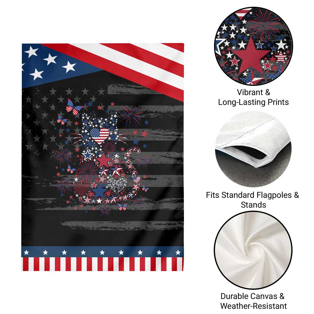 Funny Floral Cat Lover Patriotic Garden Flag 4th Of July Freedom TS12 Print Your Wear