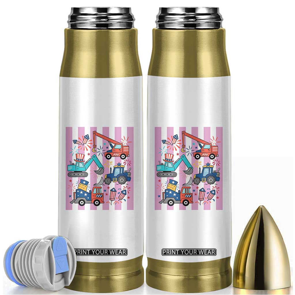 Red White And Blue Construction Crew Bullet Tumbler Patriotic Kids 4th Of July