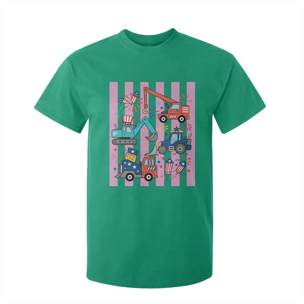 Red White And Blue Construction Crew T Shirt For Kid Patriotic Kids 4th Of July