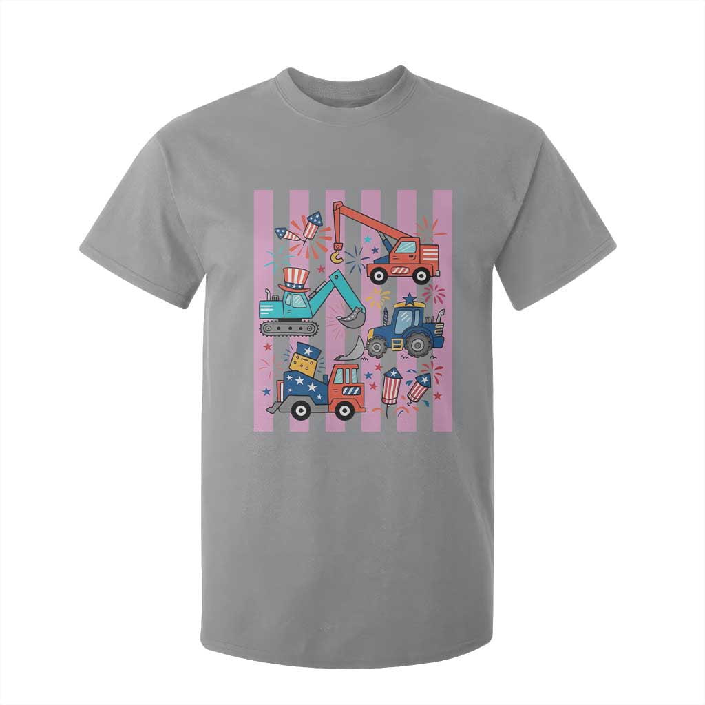 Red White And Blue Construction Crew T Shirt For Kid Patriotic Kids 4th Of July