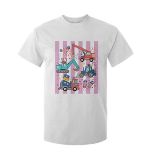Red White And Blue Construction Crew T Shirt For Kid Patriotic Kids 4th Of July
