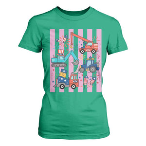 Red White And Blue Construction Crew T Shirt For Women Patriotic Kids 4th Of July