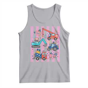 Red White And Blue Construction Crew Tank Top Patriotic Kids 4th Of July