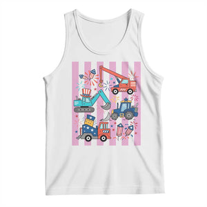 Red White And Blue Construction Crew Tank Top Patriotic Kids 4th Of July