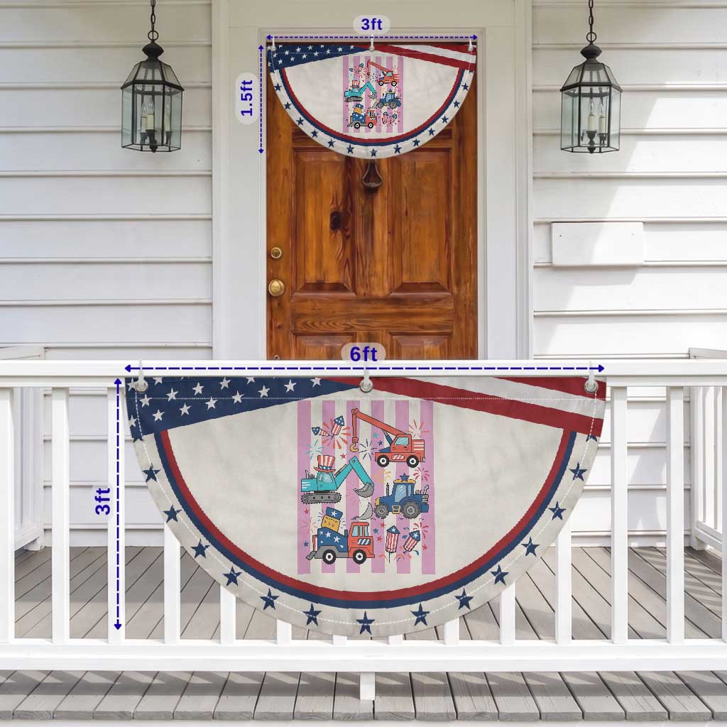 Red White And Blue Construction Crew Patriotic Fan Flag Kids 4th Of July TS12 Print Your Wear