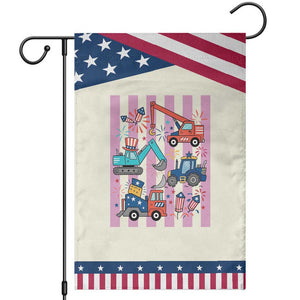 Red White And Blue Construction Crew Patriotic Garden Flag Kids 4th Of July TS12 Modern Beige Blue Print Your Wear