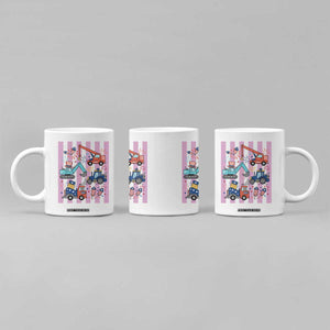 Red White And Blue Construction Crew Coffee Mug Patriotic Kids 4th Of July