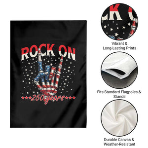 Patriotic Rocker Skeleton Hand Garden Flag Rock On 250 Years