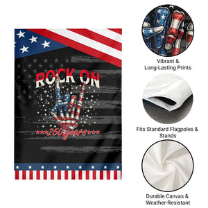 Red White Blue Rocker Skeleton Hand Patriotic Garden Flag Rock On 250 Years TS12 Print Your Wear