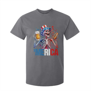 Red White And Blue Skeleton Party T Shirt For Kid American Freedom Vibes