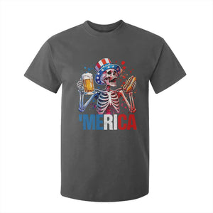 Red White And Blue Skeleton Party T Shirt For Kid American Freedom Vibes