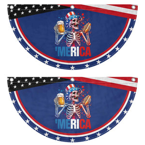 Red White And Blue Skeleton Party Patriotic Fan Flag American Freedom Vibes TS12 2pcs pack Classic Navy Print Your Wear