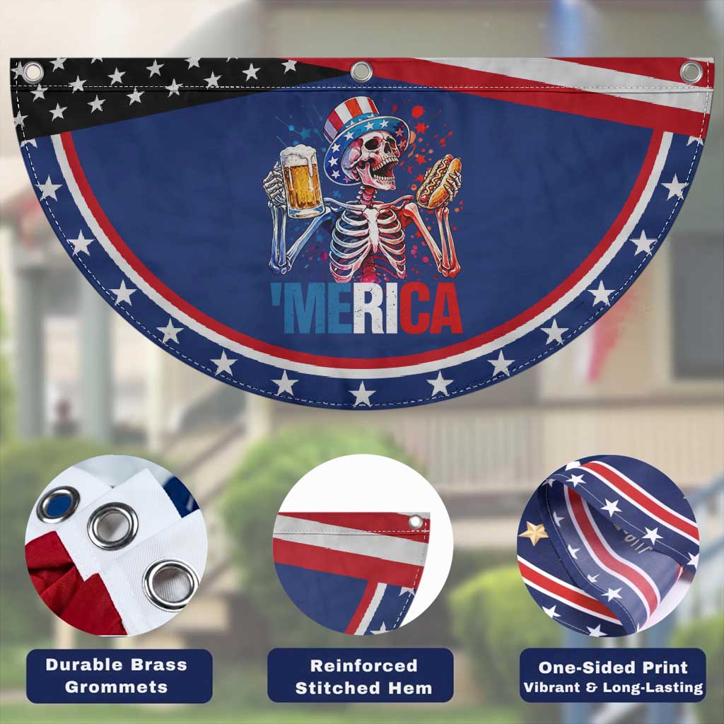 Red White And Blue Skeleton Party Patriotic Fan Flag American Freedom Vibes TS12 Print Your Wear