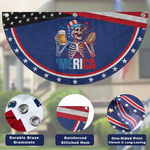 Red White And Blue Skeleton Party Patriotic Fan Flag American Freedom Vibes TS12 Print Your Wear