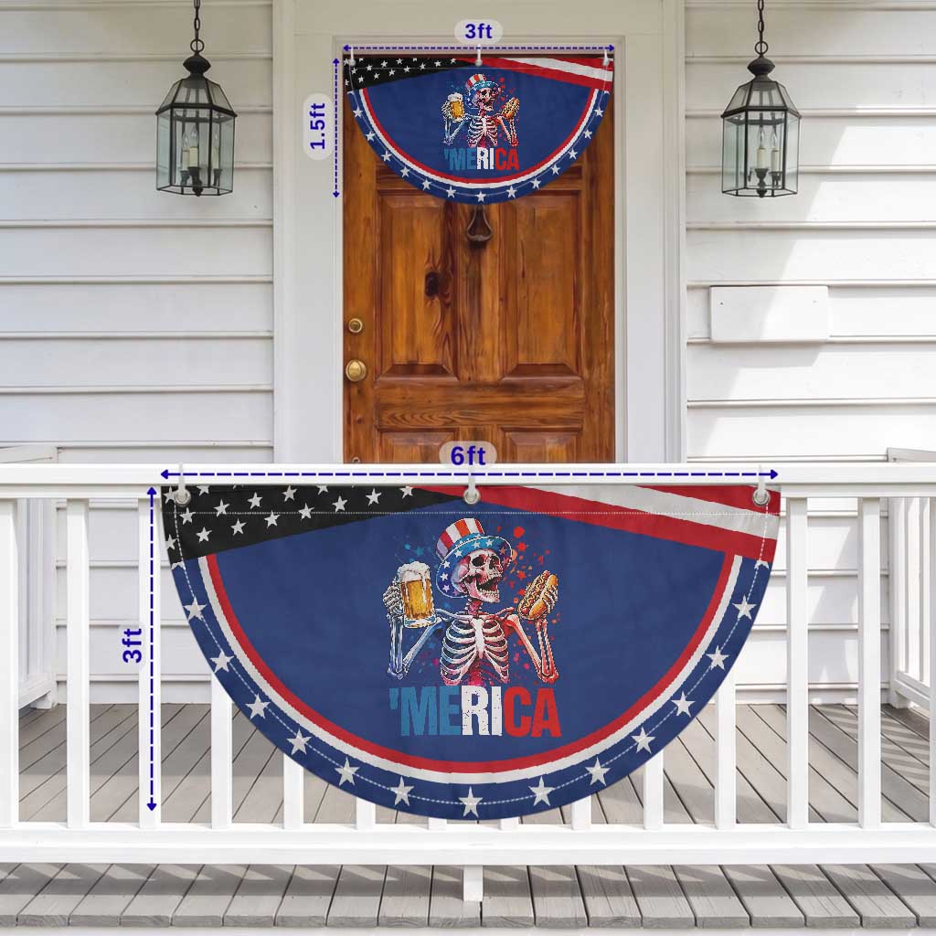 Red White And Blue Skeleton Party Patriotic Fan Flag American Freedom Vibes TS12 Print Your Wear