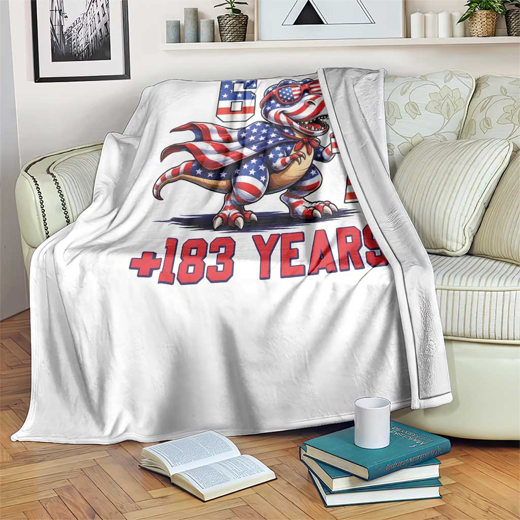 Funny 67 Meme Dinosaur American Pride Throw Blanket USA 250th Anniversary