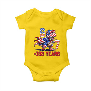Funny 67 Meme Dinosaur American Pride Baby Onesie USA 250th Anniversary
