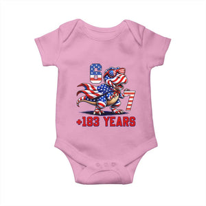 Funny 67 Meme Dinosaur American Pride Baby Onesie USA 250th Anniversary