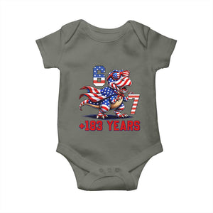 Funny 67 Meme Dinosaur American Pride Baby Onesie USA 250th Anniversary