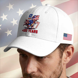 Funny 67 Meme Dinosaur American Pride Baseball Cap USA 250th Anniversary