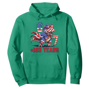 Funny 67 Meme Dinosaur American Pride Hoodie USA 250th Anniversary