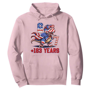 Funny 67 Meme Dinosaur American Pride Hoodie USA 250th Anniversary