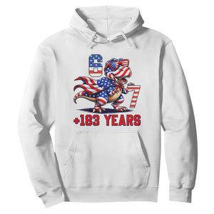 Funny 67 Meme Dinosaur American Pride Hoodie USA 250th Anniversary