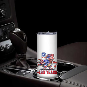 Funny 67 Meme Dinosaur American Pride Skinny Tumbler USA 250th Anniversary
