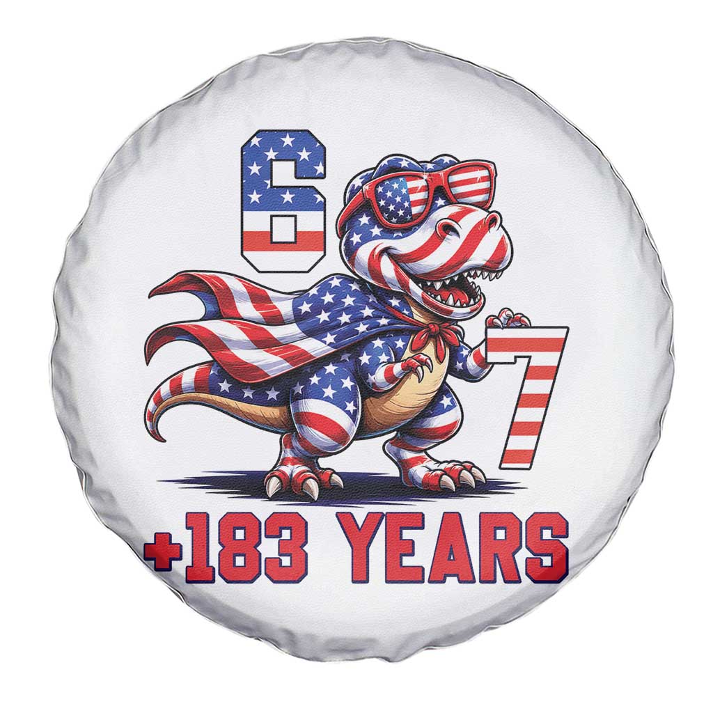 Funny 67 Meme Dinosaur American Pride Spare Tire Cover USA 250th Anniversary
