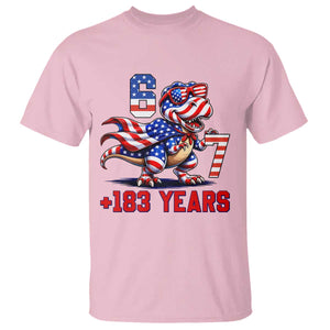 Funny 67 Meme Dinosaur American Pride T Shirt USA 250th Anniversary