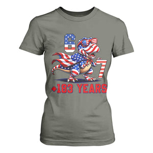 Funny 67 Meme Dinosaur American Pride T Shirt For Women USA 250th Anniversary