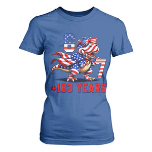 Funny 67 Meme Dinosaur American Pride T Shirt For Women USA 250th Anniversary