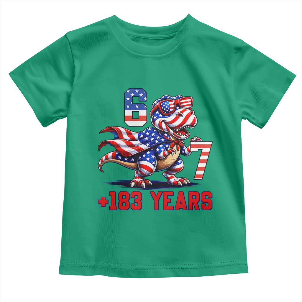 Funny 67 Meme Dinosaur American Pride Toddler T Shirt USA 250th Anniversary