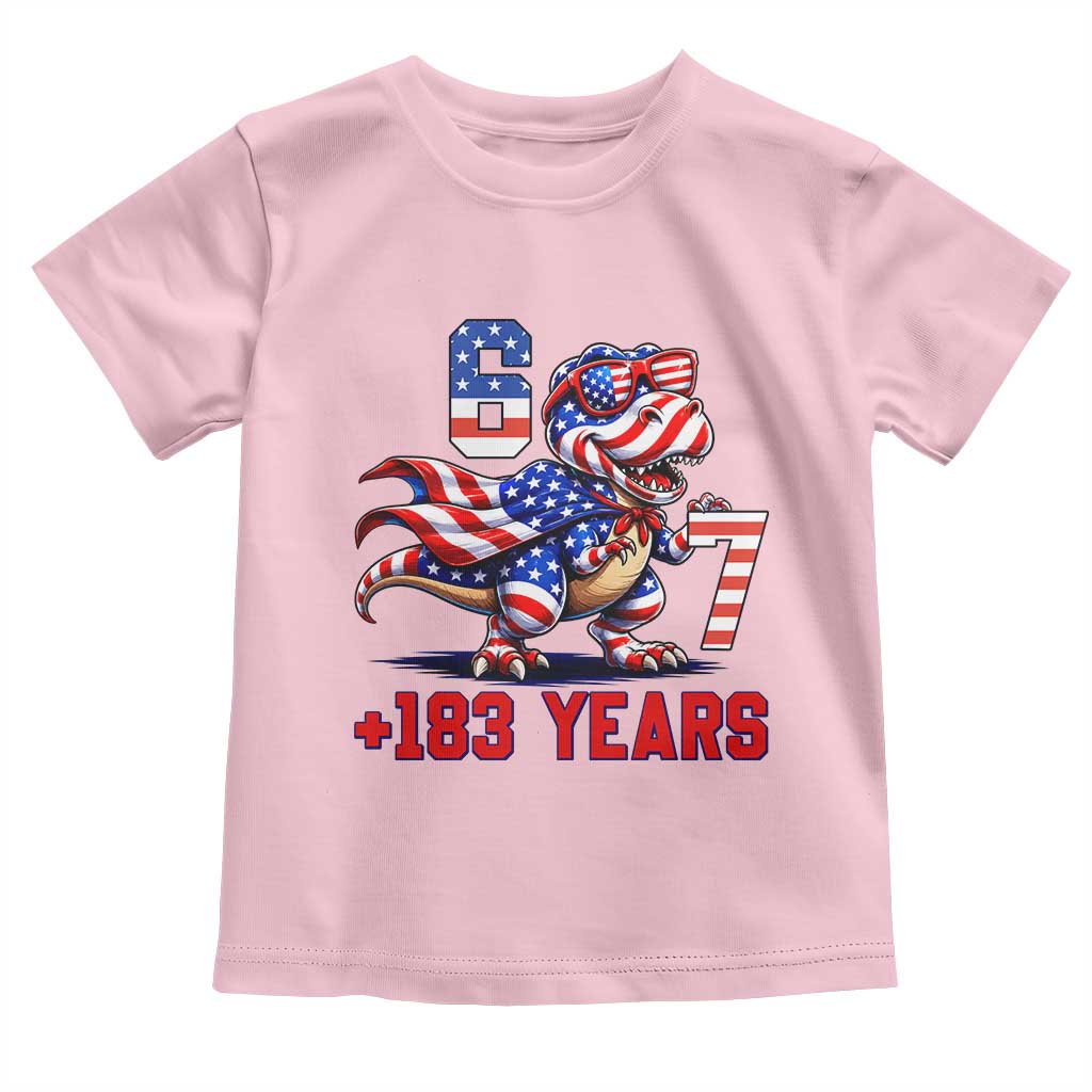 Funny 67 Meme Dinosaur American Pride Toddler T Shirt USA 250th Anniversary